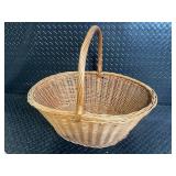 Two Nesting Wicker Baskets - Handwoven Oval Storage Bins