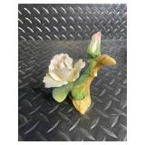 Crystal Angel Figurine Under Glass Dome on Ornate Metal Base