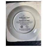 Bradford Exchange Village Plates (Lot of 4) - The Village; The Little Church in the Village; The Village Confectionary; Goodnight Dear Friends