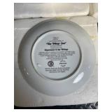 Bradford Exchange Village Plates (Lot of 4) - The Village; The Little Church in the Village; The Village Confectionary; Goodnight Dear Friends