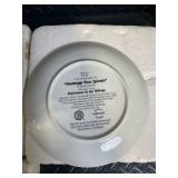 Bradford Exchange Village Plates (Lot of 4) - The Village; The Little Church in the Village; The Village Confectionary; Goodnight Dear Friends