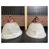 Industrial 4-Light Pendant Fixture with Frosted Glass Globes and Rope Details