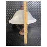 Vintage Bronze Pendant Light with Frosted Glass Bowl Shade Rope Suspension