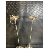 Torchiere Floor Lamps with Frosted Glass Shades (Lot of 2)