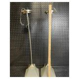 Torchiere Floor Lamps with Frosted Glass Shades (Lot of 2)