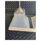 Torchiere Floor Lamps with Frosted Glass Shades (Lot of 2)