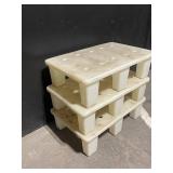 Stackable Plastic Step Stool Set with Perforated Tops