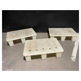 Stackable Plastic Step Stool Set with Perforated Tops