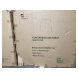 Modern Office WH48BSTOP-WH Conference Table Boat Shape Top 47W x 47D x 1.5H