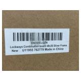 Lockways Combo Board Whiteboard - Model U11955 762779 - 48x36 Silver Frame