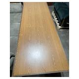 Oak Veneer Desk with Center Pedestal and End Panels