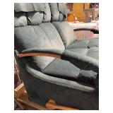 La-Z-Boy Recliner Chair with Wood Armrests and Plush Cushions