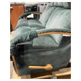 La-Z-Boy Recliner Chair with Wood Armrests and Plush Cushions