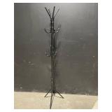 Metal Freestanding Coat Rack with Multi-Hook Arms