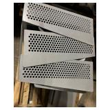 Perforated Steel Wall-Mounted Shelving Baskets on Track