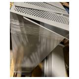 Perforated Steel Wall-Mounted Shelving Baskets on Track