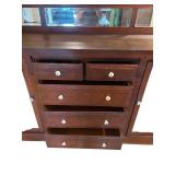 LL - Antique Arts and Crafts Mission Oak Sideboard with Mirror