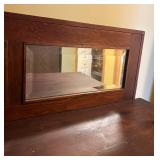 LL - Antique Arts and Crafts Mission Oak Sideboard with Mirror