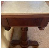 DR -Antique 19th Century Victorian Mahogany Marble Top Console Table  / Writing Table