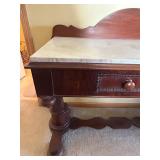 DR -Antique 19th Century Victorian Mahogany Marble Top Console Table  / Writing Table