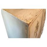 LLB - Antique Neoclassical Style Armoire with Carved Floral Details