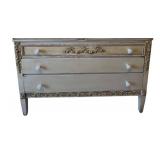LLB - Antique Neoclassical Style Armoire with Carved Floral Details