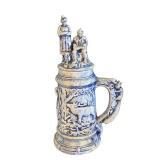 MB - Delft-Style Ceramic Ewer with Lid - 3 Figure Group