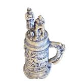 MB - Delft-Style Ceramic Ewer with Lid - 3 Figure Group