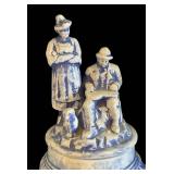 MB - Delft-Style Ceramic Ewer with Lid - 3 Figure Group