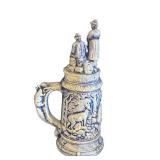 MB - Delft-Style Ceramic Ewer with Lid - 3 Figure Group