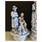 MB - Delft-Style Ceramic Ewer with Lid - 3 Figure Group