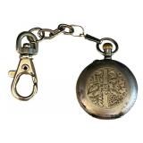 MB - Antique Pocket Watch with Chain and Engraved Case
