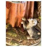 MB - Vintage 15 in Ceramic Figurine - Woman in Shawl with Grapes Basket