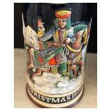 MB - Schmidt Design Limited Edition Christmas 1972 German Bavarian Flip Top Beer Stein Pair