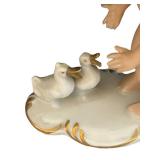 MB - Vintage Gerold Porzellan Bavaria Child with Ducks Figurine