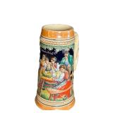 MB - Stein Pair - West German Hand Painted -  Scenic Figures