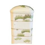 MBB - Vintage Seto Ware Jubako 4-Tier Box - Pine Design