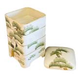MBB - Vintage Seto Ware Jubako 4-Tier Box - Pine Design