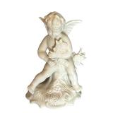MB - Vintage Dresden Four Seasons Summer Cherub Bisque Porcelain Figure
