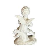 MB - Vintage Dresden Four Seasons Summer Cherub Bisque Porcelain Figure