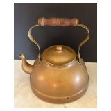 K - Vintage Tagus Made in Portugal Copper Kettle with Wooden Handle -