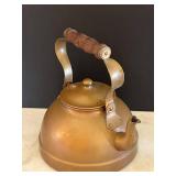 K - Vintage Tagus Made in Portugal Copper Kettle with Wooden Handle -
