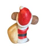 K - Santa Mouse Ceramic Figurines - 3 Pieces - 4 Inches Tall - Christmas Decor