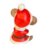 K - Santa Mouse Ceramic Figurines - 3 Pieces - 4 Inches Tall - Christmas Decor
