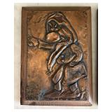 K - Copper Relief Wall Plaques - Back Inscription Geoff Koiec