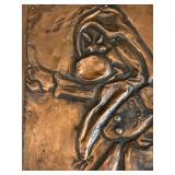 K - Copper Relief Wall Plaques - Back Inscription Geoff Koiec