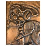 K - Copper Relief Wall Plaques - Back Inscription Geoff Koiec