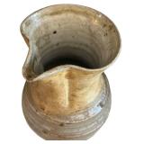 K - Stoneware Pitcher - 9 in High - Rustic Handmade Jug