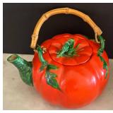 K - Pumpkin Teapot with Leaf Decoration and Cup Set