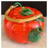 K - Pumpkin Teapot with Leaf Decoration and Cup Set